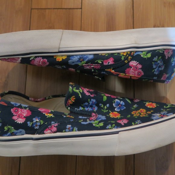 Polo Ralph Lauren Mytton Navy Floral Canvas Men\'s Sneakers Size 10 D main image 10